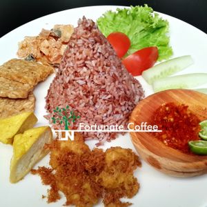 Nasi Timbel Joyful, salah satu menu khas Fortunate Coffee Bandung. at LN Fortunate Coffee Bandung in Bandung