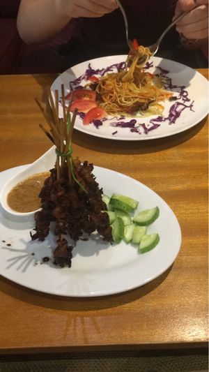 sate & spaghetti at LN Fortunate Coffee Bandung in Bandung