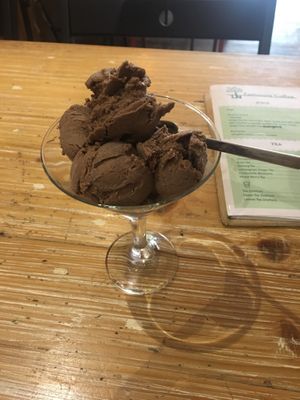 Chocolate ice cream at LN Fortunate Coffee Bandung in Bandung