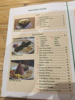 Menu at LN Fortunate Coffee Bandung in Bandung