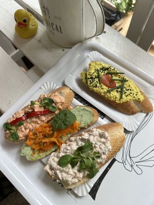 4 different flavours   at Chlebíček Store in Prague