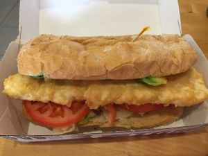 Bliss fish burger at Bliss & Chips in Newtown