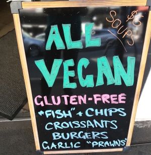 Totally vegan at Bliss & Chips in Newtown