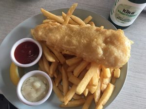 Fish and chips - Yum!!! at Bliss & Chips in Newtown
