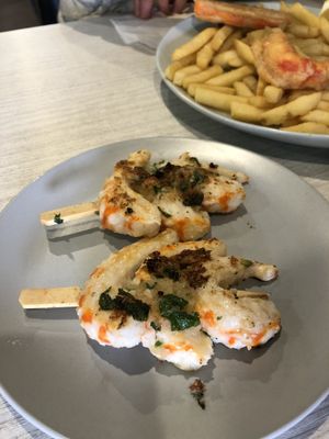 Prawns at Bliss & Chips in Newtown