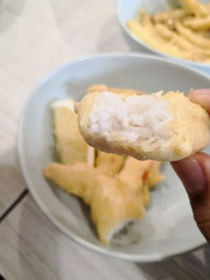 Mock fish at Bliss & Chips in Newtown