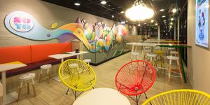 Upstairs seating at So Yo in Christchurch