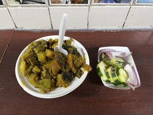 small bowl with garnish  at Punjabi Grocery & Deli in New York City