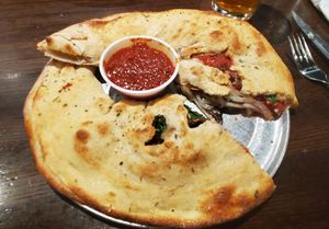 Hot Box calzone. Make any pizza a calzone! at Tomato Bar Pizza Bakery in Schererville