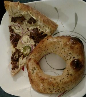 Vegan Pizza and Vegan Doughnuts at Tomato Bar Pizza Bakery in Schererville