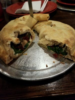 Hot Box calzone at Tomato Bar Pizza Bakery in Schererville