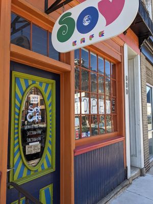 Door at Joy Cafe in Philadelphia
