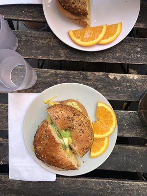 Bagel breakfast sandwich   at Joy Cafe in Philadelphia