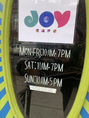 Hours posted on HappyCow are incorrect  at Joy Cafe in Philadelphia