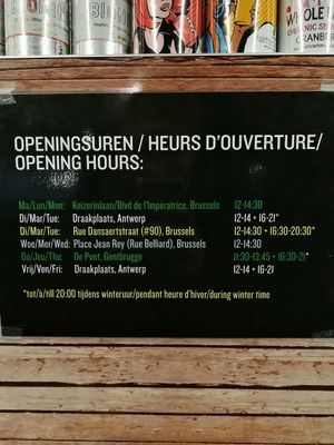 Opening hours, November 2017 at Loving Hut Express - Food Truck in Brussels