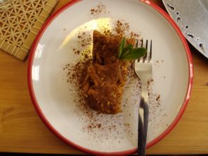 pie with apples and nuts at Dona Flor Cafe in Cascais