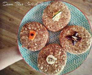 Vegan Summery Sandwiches:
- Banana, peanut butter and chia
- Vegan cream cheese, dates and almonds
- Hummus and cucumber 
- Carrot, raisins and agave syrup at Dona Flor Cafe in Cascais