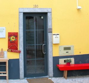 Dona Flor from outside.  at Dona Flor Cafe in Cascais