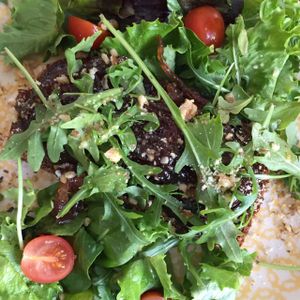 Aubergine bruchetta at Dona Flor Cafe in Cascais