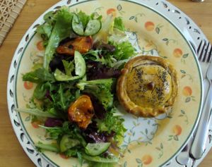 Tofu empanada with salad at Dona Flor Cafe in Cascais