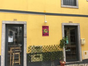 Entrance  at Dona Flor Cafe in Cascais