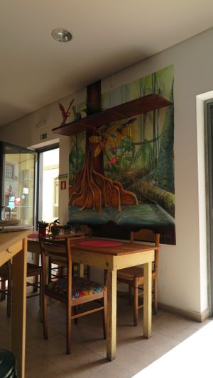 Inside at Dona Flor Cafe in Cascais