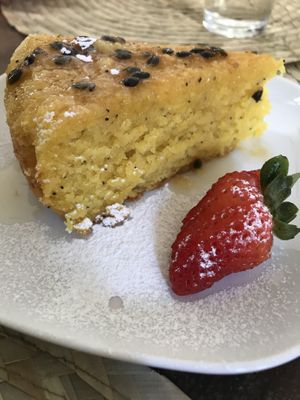 Orange & passion fruit cake  at Dona Flor Cafe in Cascais