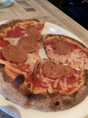 Kids meal vegan pepperoni  at Famoso Neapolitan Pizzeria in Jasper