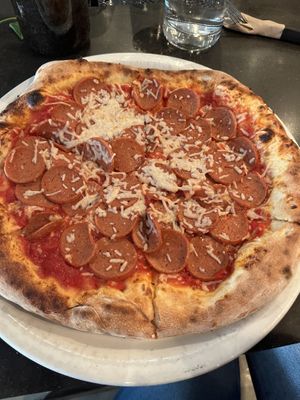 ‘Pepperoni’ pizza    at Famoso Neapolitan Pizzeria in Jasper