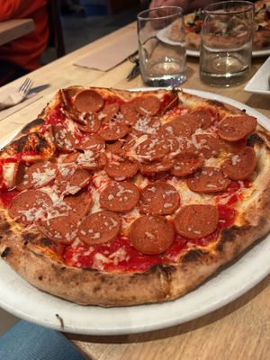 Cheese and pepperoni lovers at Famoso Neapolitan Pizzeria in Jasper
