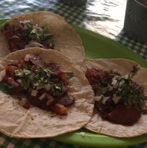 Al pastor tacos  at Veggie Table in Puerto Vallarta