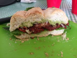 chori-pan at Veggie Table in Puerto Vallarta