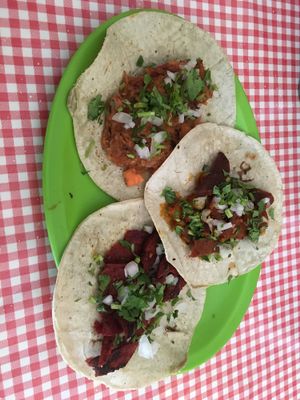 assorted tacos! at Veggie Table in Puerto Vallarta
