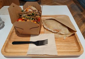 Salad and Pancake (I was already full after finishing the pancake. Do not order salad and pancake at the same time.) at Fresca in Hong Kong Island