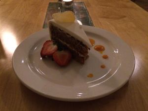 carrot cake at Natural Grocers in Boulder