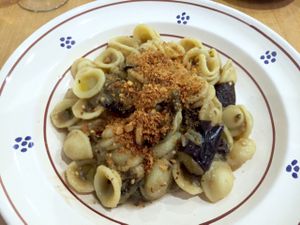 Aubergine Pasta at Apulia in Paris