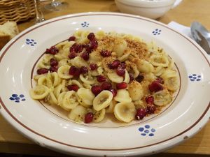 Orecchiette with pomegranata at Apulia in Paris
