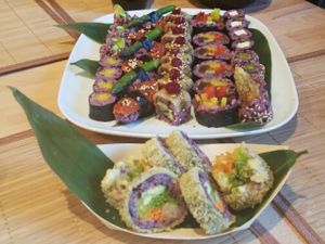 epic vegan sushi at Edamame Vegan Sushi in Warsaw