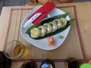 The tempura rolls  at Edamame Vegan Sushi in Warsaw