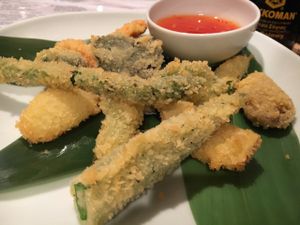 vegetable tempura  at Edamame Vegan Sushi in Warsaw