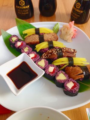 it was delicious at Edamame Vegan Sushi in Warsaw