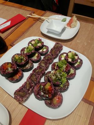 Futo Set and Boczniak w Tempurze at Edamame Vegan Sushi in Warsaw