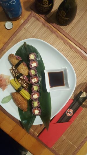 Mix set at Edamame Vegan Sushi in Warsaw