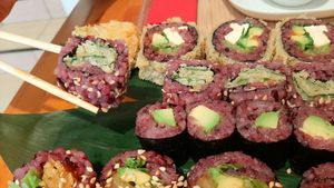 Tempura set at Edamame Vegan Sushi in Warsaw