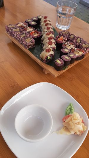 Tempura set at Edamame Vegan Sushi in Warsaw