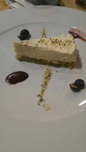 raw lemon cheesecake  at Compost in Mallorca