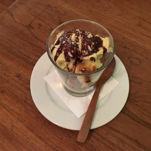 Ice cream dessert at Compost in Mallorca