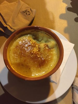 Creme brûlée at Compost in Mallorca