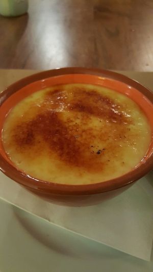 creme brulee at Compost in Mallorca