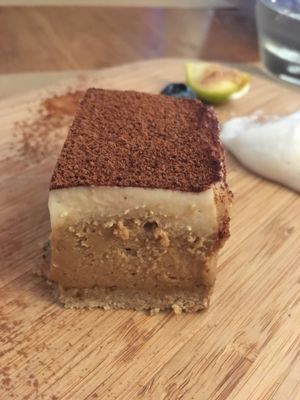 Raw vegan tiramisu  at Compost in Mallorca